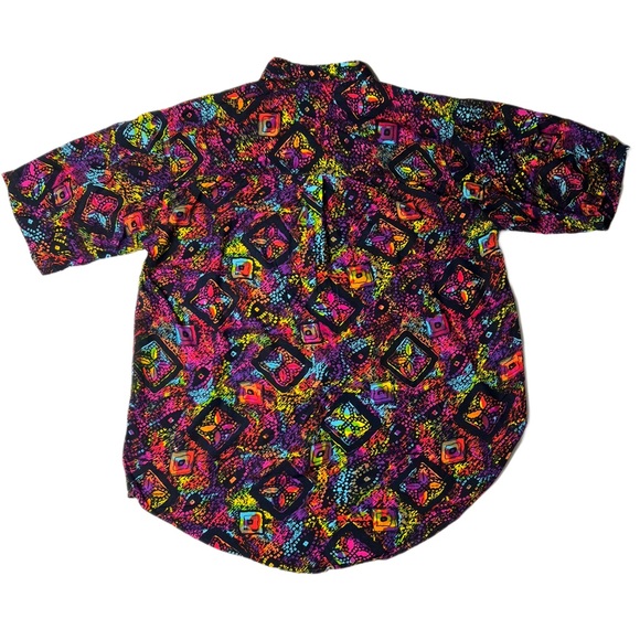 Vintage Substudio Abstract Short Sleeve Button Up Cotton/Rayon shirt L -Tagged S - Picture 2 of 9
